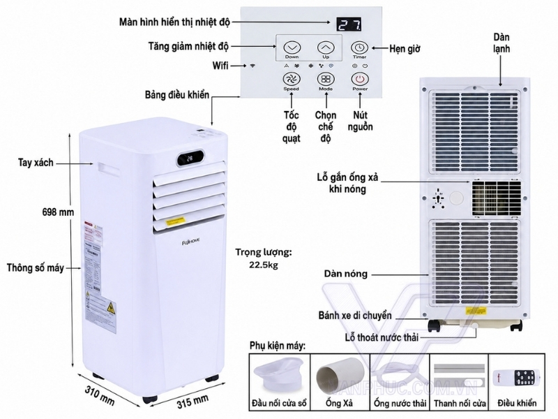 Cấu tạo điều hòa di động Fujihome PAC09.jpg